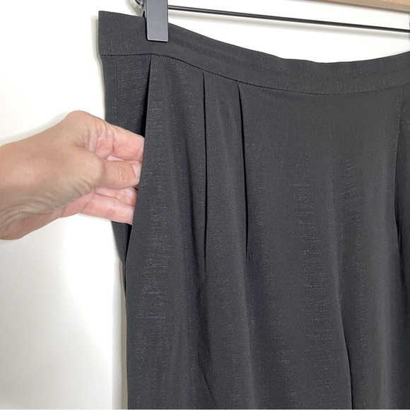 ST JOHN COLLECTION STRAIGHT KNIT PANT pleated pockets quietluxury dark academia - Picture 3 of 11